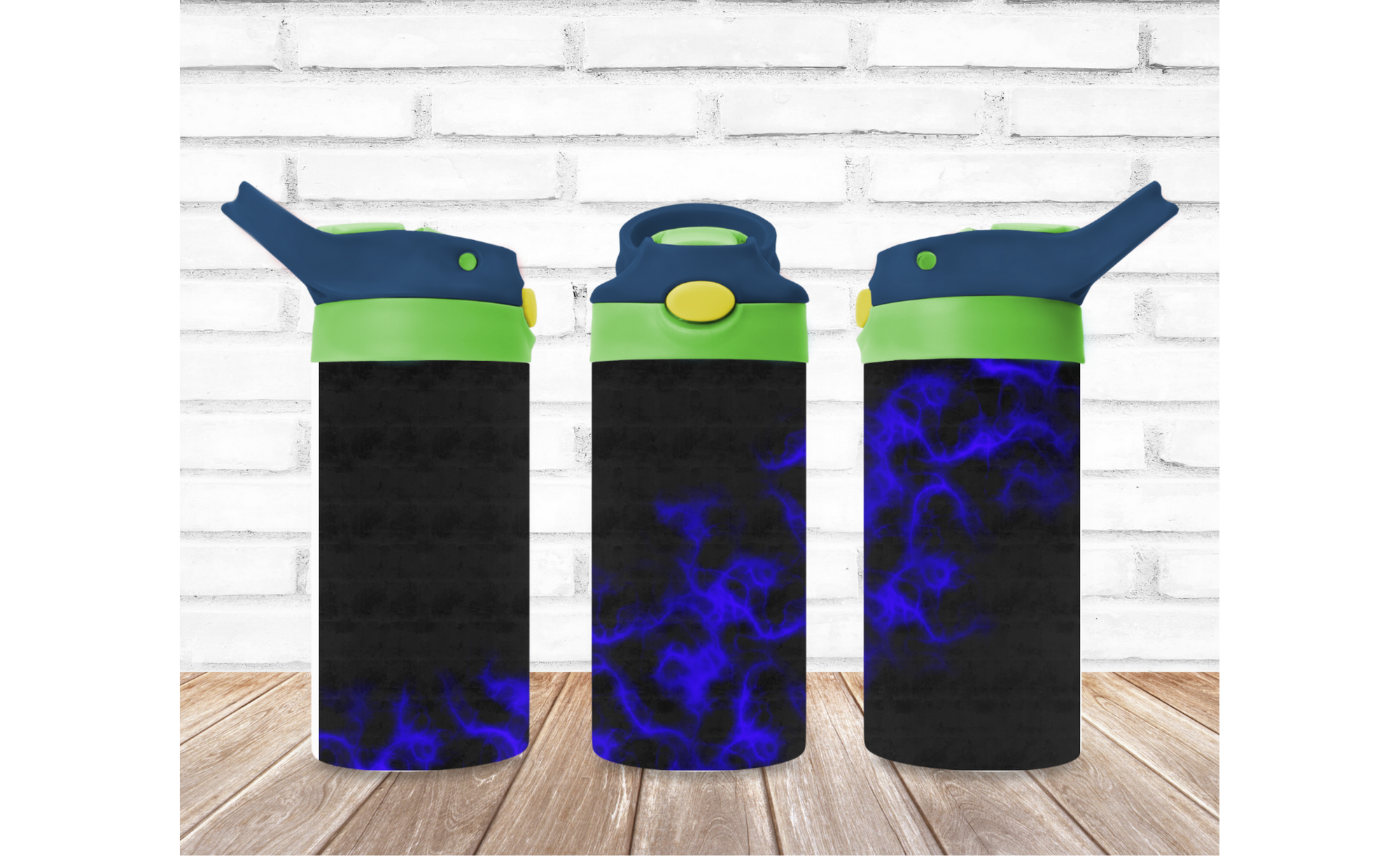 Kids Flip Top 12 oz Tumbler Blue Plume