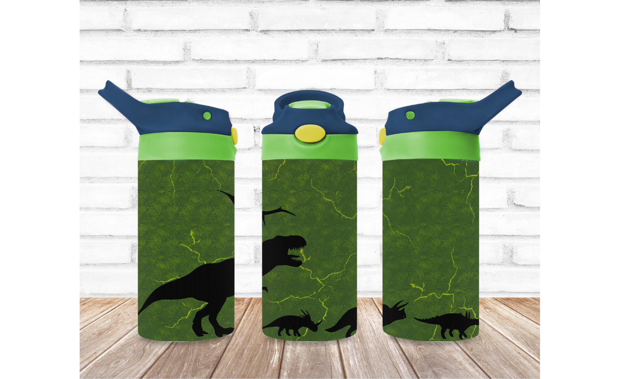 Kids Flip Top 12 oz Tumbler Dinosaurs