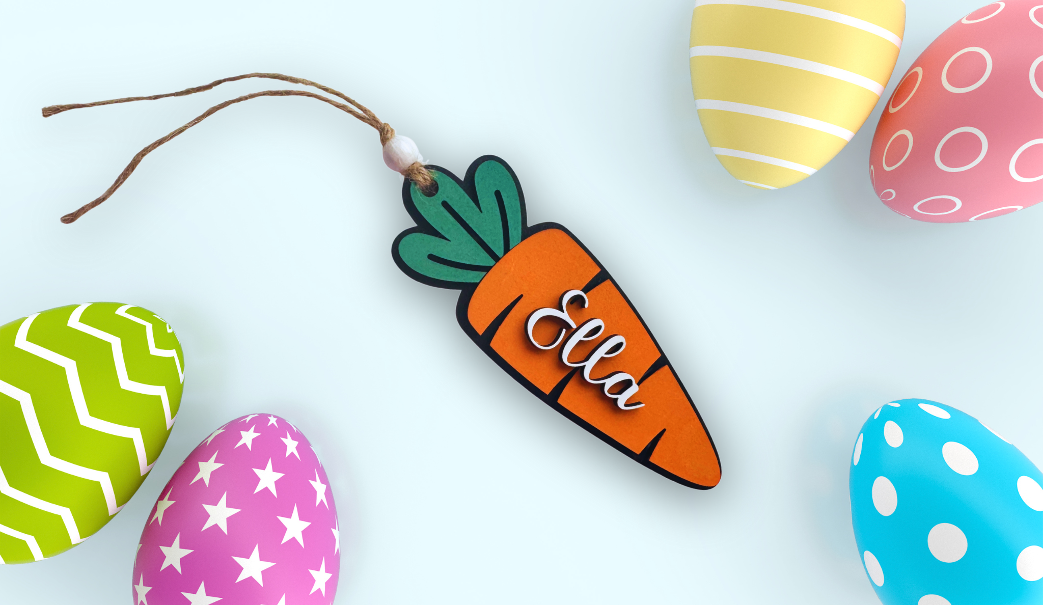 Easter Carrot Personalised Tag