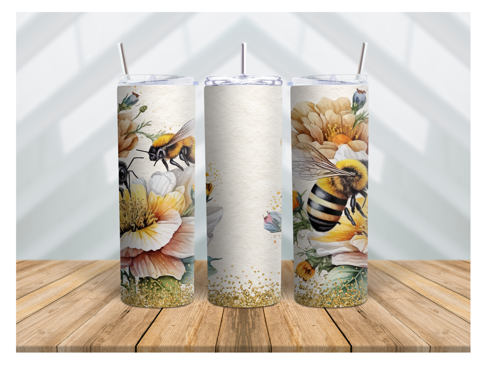 20 oz Tumbler Bees In Field