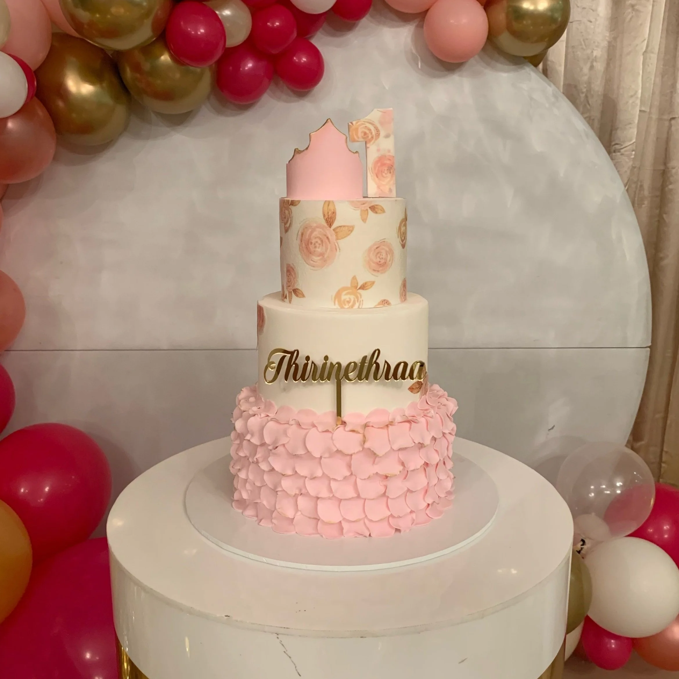 1st Birthday Pink Ruffles