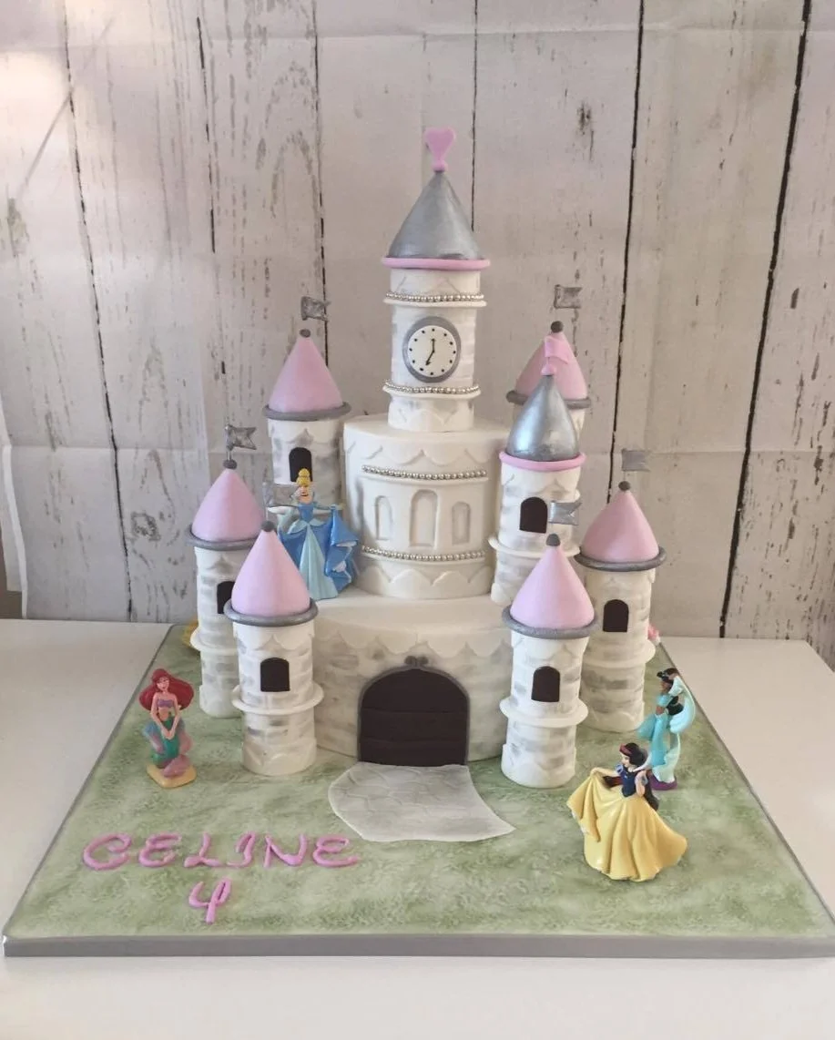 Disney Princesses Castle Cake