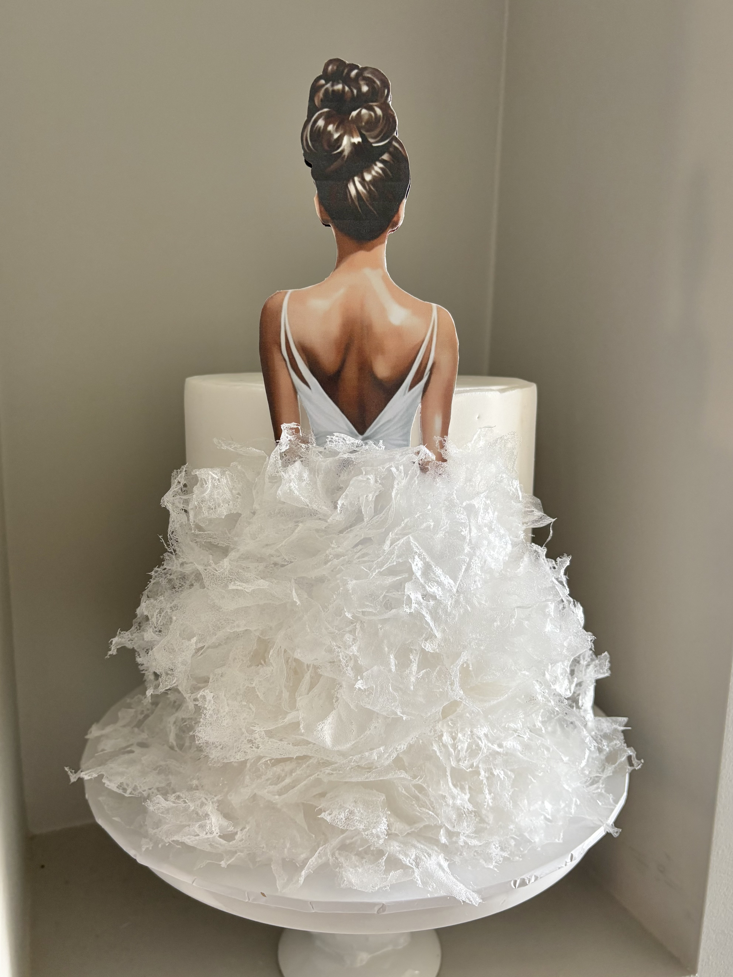 Bridal Shower Cake - Bride with ruffles dress