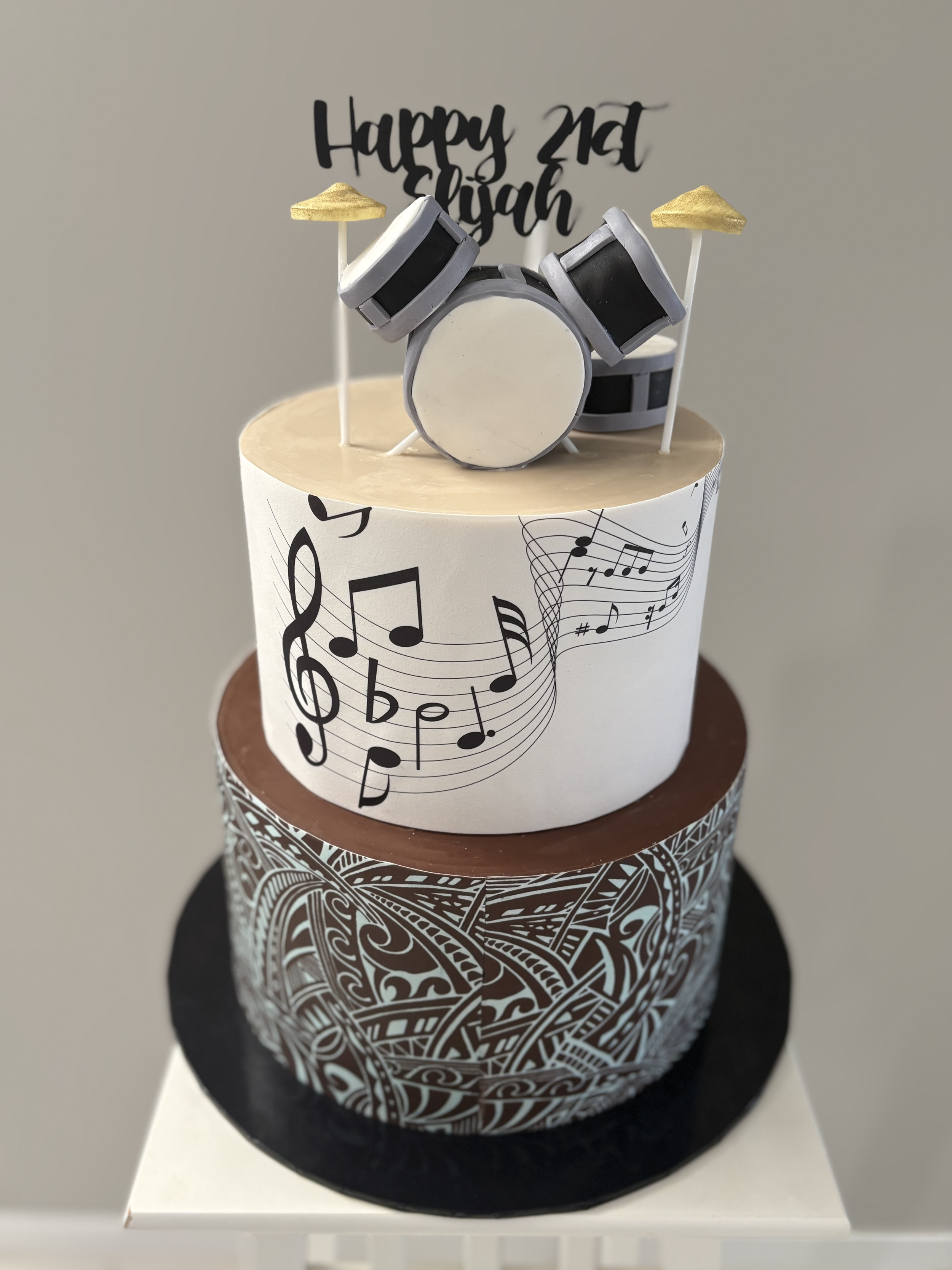 Fijian Tapa design with Drum kit