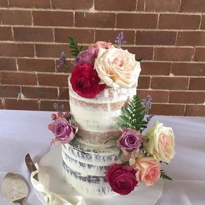 2 Tier Rustic Buttercream cake