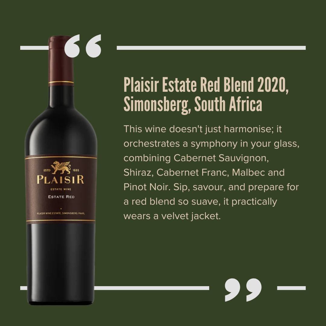 The beautiful Plaisir Wine Estate is situated at the foot of the Simonsberg Mountain between Paarl and Franschhoek. The wines produced here are inspired by the harmony of a rich history, the fertile soil and lush vineyards.

#southafricanfood #southa