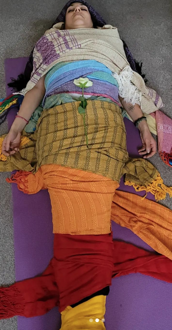 A photo of a woman at a doula ceremony