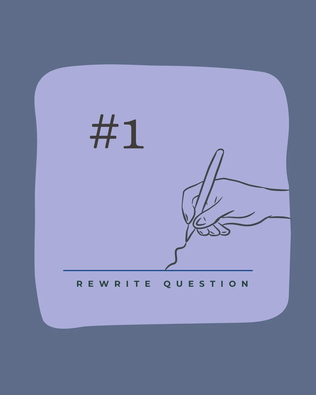 Rewrite Question #1

Why do I know what I need to do, but don't do it?

I answered this by writing a list of things not being done, then asked myself the question each time and let the response come.