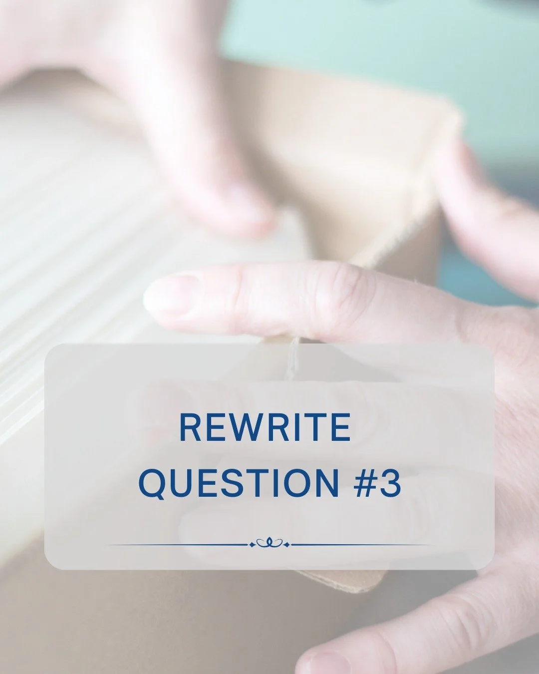 Rewrite Question #3

If someone you truly admire and trust looked you dead in the eyes and said &lsquo;it&rsquo;s now or never&rsquo;, what would immediately spring to mind?

... follow that thread as far back as it exists for you, and then try to tr