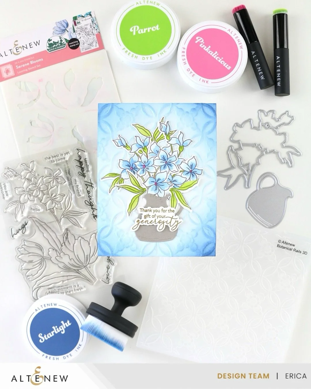 It&rsquo;s release day from @altenewllc and I&rsquo;ve (shocker) made a blue card with it 😜💙 when in doubt, use blues of all shades! 
In a few days there will be a video hop but for now, swipe to see close ups of the texturelicious creation and if 