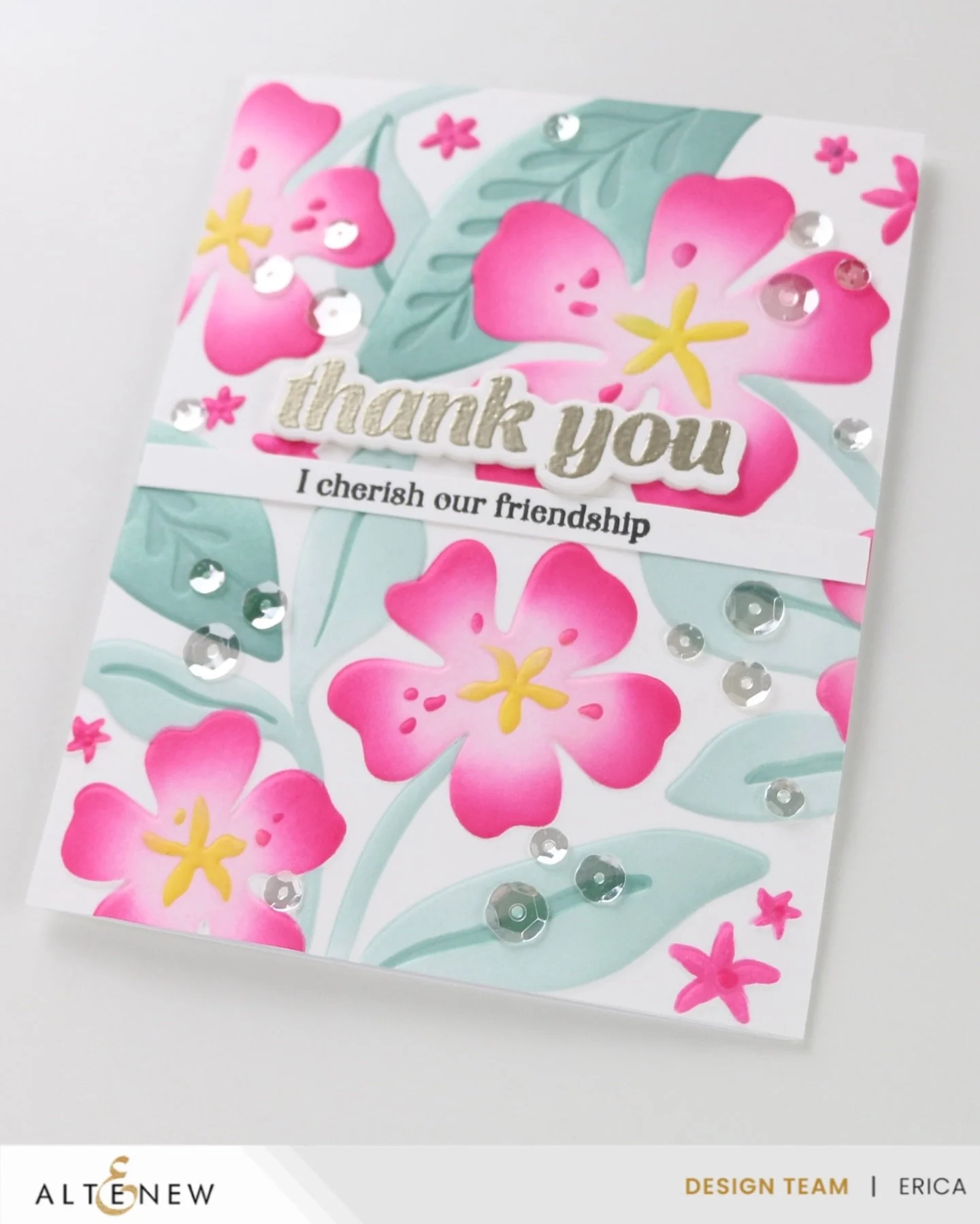 If you are looking for a little something-something inspiring to watch, I have a video up on the @altenewllc YouTube channel. This is just one of the SIX cards I made with the same 3D embossing folder. 
https://youtu.be/N26CeDCFiGA?si=FJcJvZZpJ1174k9