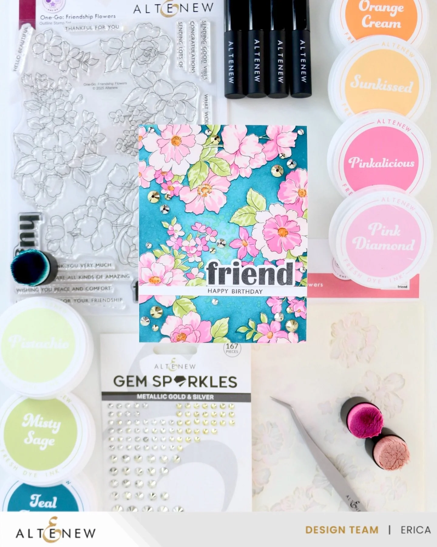 It&rsquo;s no ordinary Wednesday, it&rsquo;s release day for @altenewllc and I&rsquo;ve got an unboxing video on my YouTube channel! I made a flowery card with some of the new goodies too (not shown in the video, that&rsquo;s coming later) 
For now, 