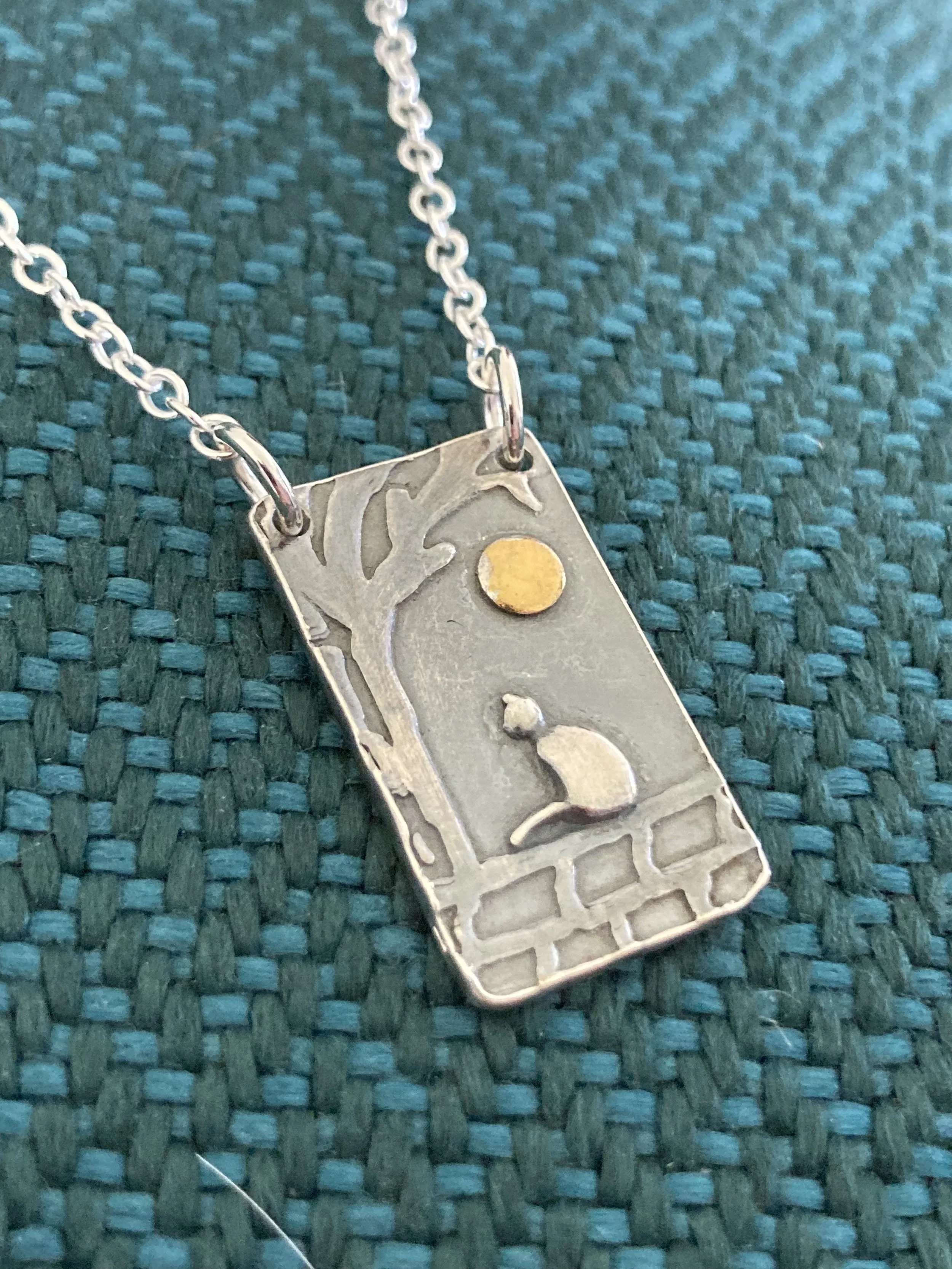 Cat and Keum Boo Moon Necklace