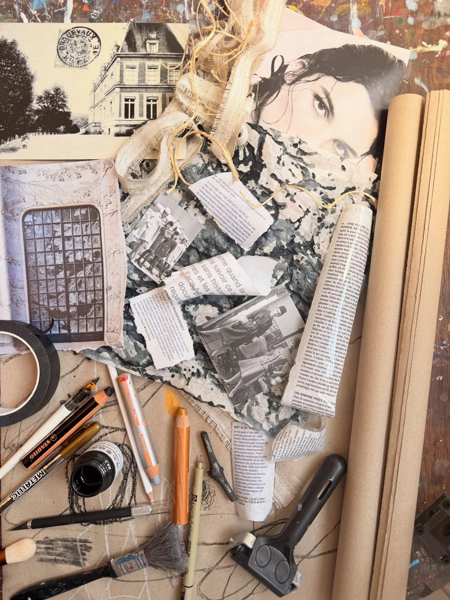 A deeper peek into a neutral but powerful collection of work + some black and white photos from here in our charming village of Orquevaux. Thankful for the time and space to explore and PLAY ATTENTION to details, design, nature and truly notice that 