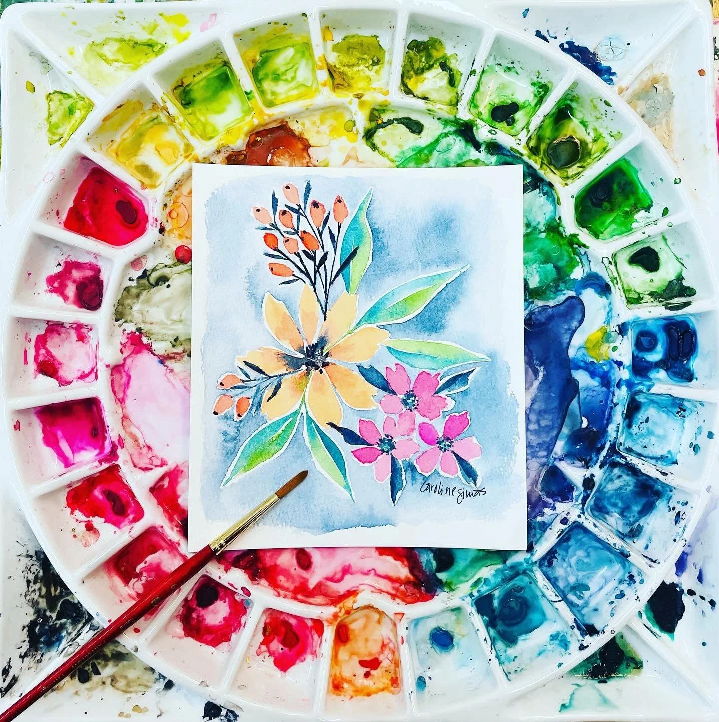 Painting spring into existence! 🎨🌸👩🏻&zwj;🎨🌼🌷