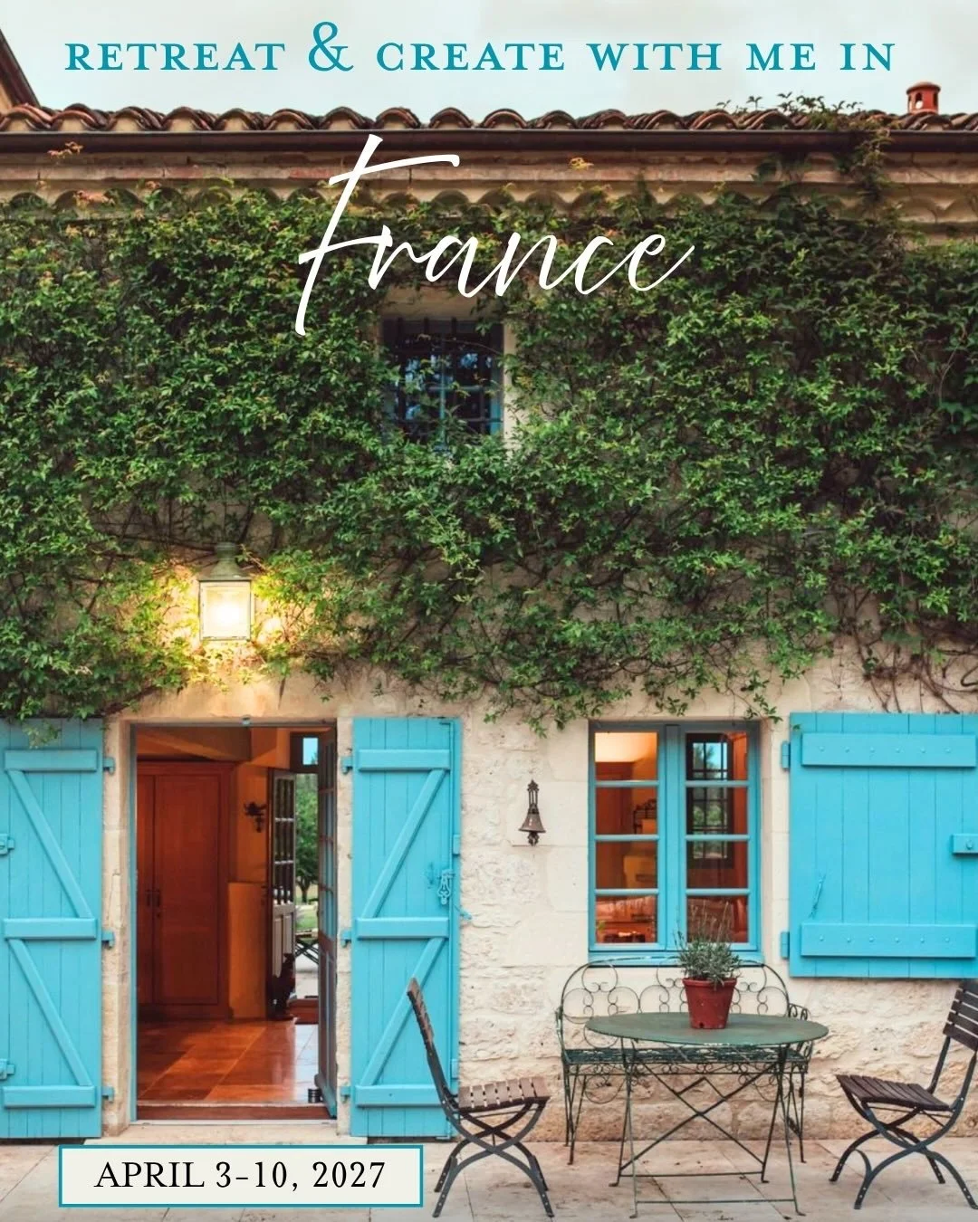 OVER THE MOON EXCITED to finally share my first art retreat registration for 2027! Who wants to join me in southern France in this stunning chateau, meet other fabulous women &amp; make new friendships, share amazing wine and culinary delights prepar