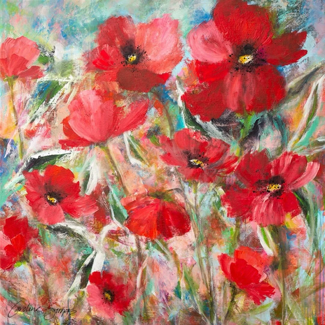 FRENCH POPPIES 38&rdquo;x38&rdquo; - available and seeking a long term, loving relationship with a special home. 
Also, my Inspired By Nature Retreat in southern France is filling quickly so call your friends and grab those spots! It&rsquo;s going to