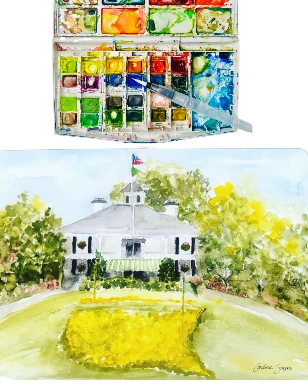 Who else loves @themasters week?⛳️ 💚👩🏻&zwj;🎨🎨🏌️&zwj;♂️

#golf #masters #mastersweek #amencorner #augustanational