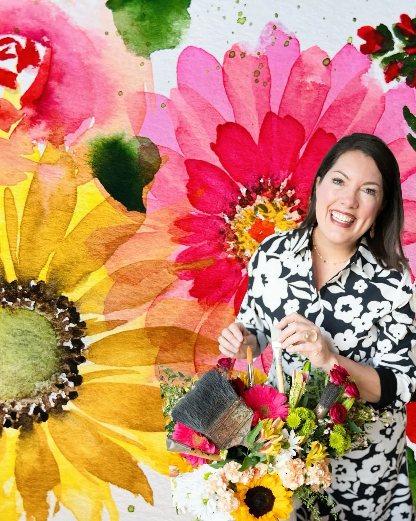 FLOWER POWERr IN FRANCE!! Come learn to paint florals and landscapes and more with watercolor and mixed media (zero art experience necessary!), live in a stunning chateau, enjoy meals prepared by our private French chef, sip wine by candlelight, enjo