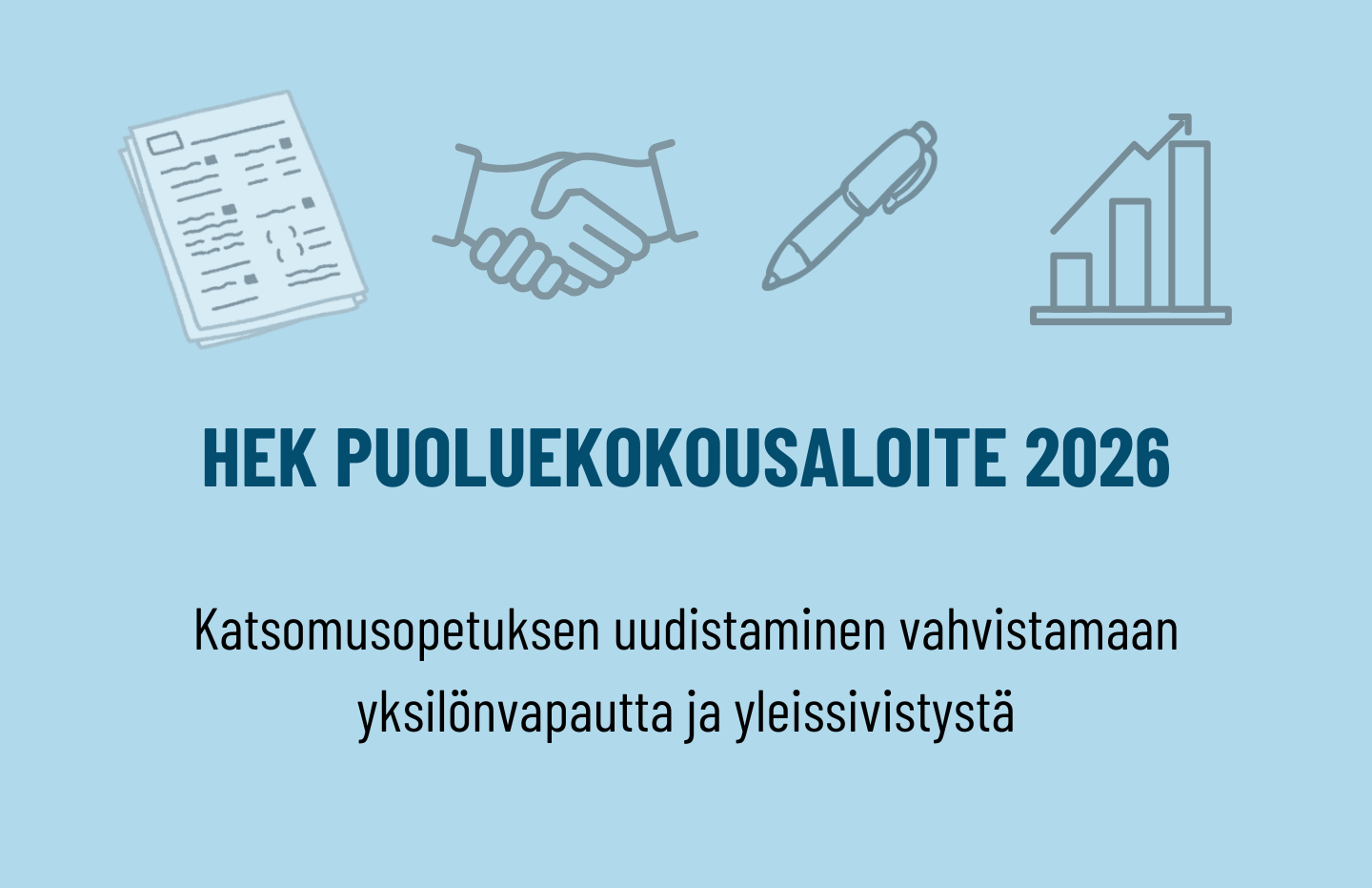 Puoluekokousaloite: Katsomusopetuksen uudistaminen vahvistamaan yksilönvapautta ja yleissivistystä