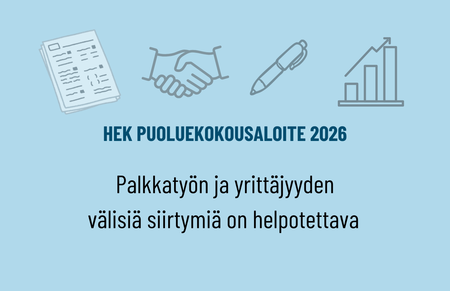 Puoluekokousaloite: Palkkatyön ja yrittäjyyden välisiä siirtymiä on helpotettava