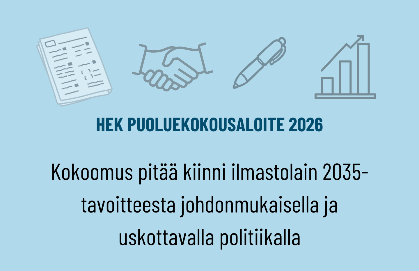 Puoluekokousaloite: Kokoomus pitää kiinni ilmastolain 2035-tavoitteesta johdonmukaisella ja uskottavalla politiikalla