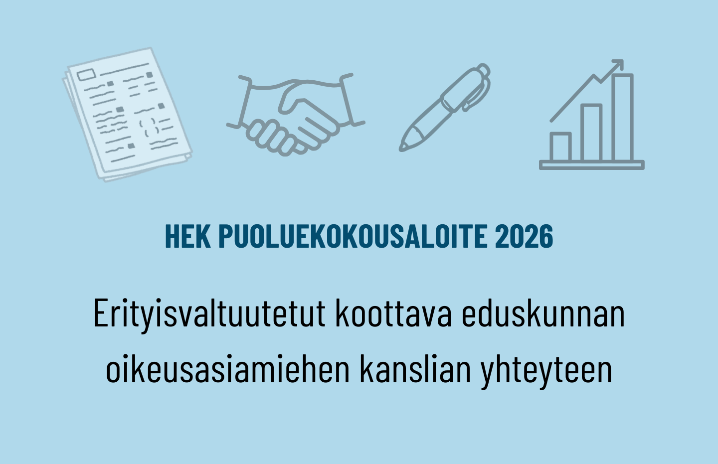 Puoluekokousaloite: Erityisvaltuutetut koottava eduskunnan oikeusasiamiehen kanslian yhteyteen