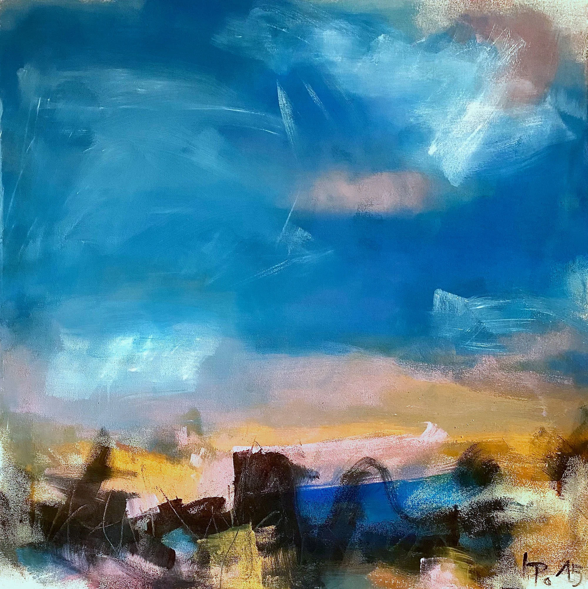 Heike Ponge | Landschaft abstrakt | 100x100cm