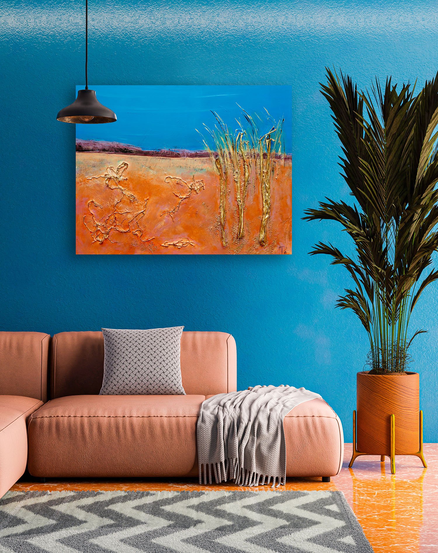 Ponge-Art: Collage Landschaft in Namibia | Interior