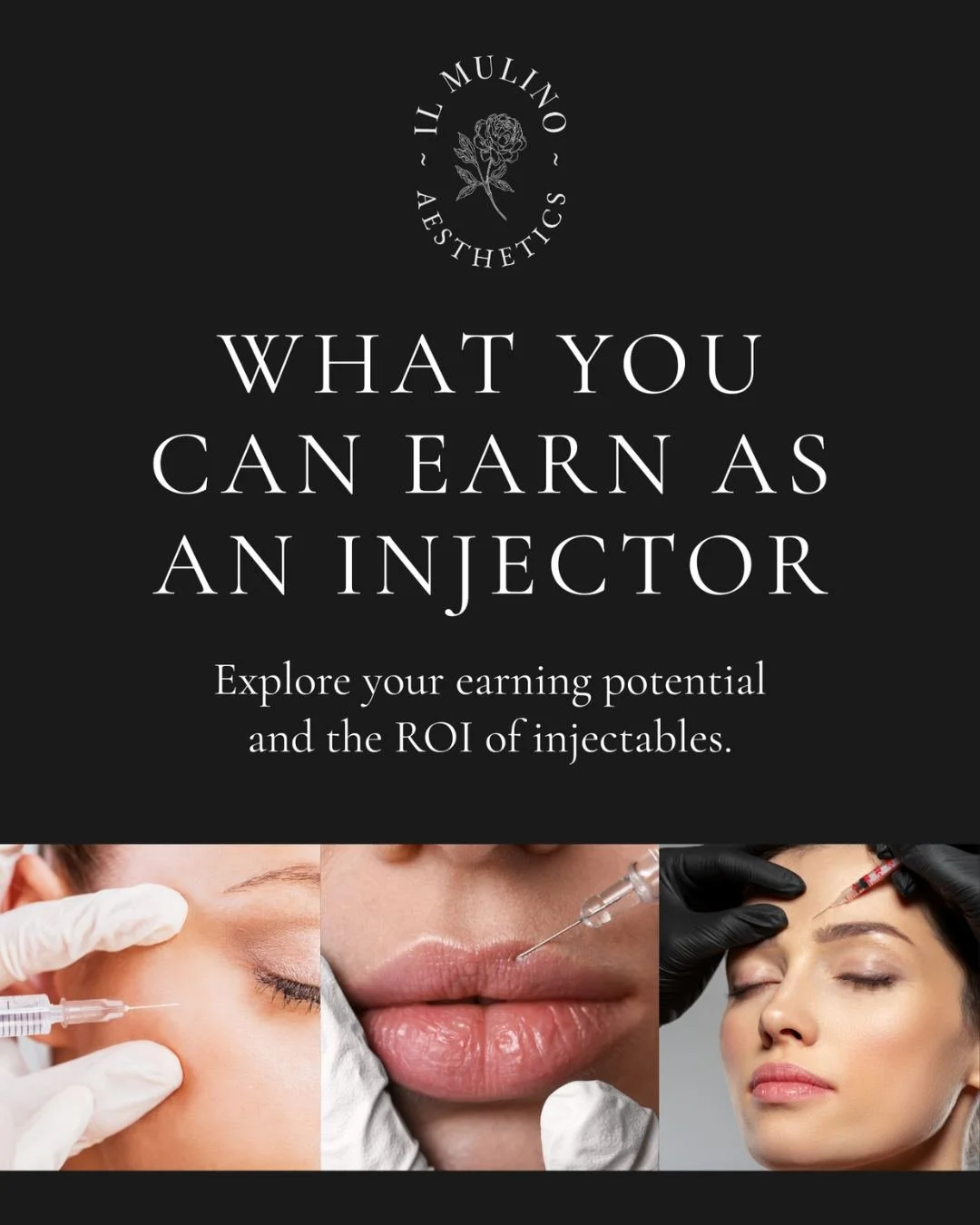 Whether you're ready for a career change or looking to build something on the side, aesthetics might be the perfect fit for you!

Click the link in our bio to download our free guide and see what you can earn as an injector! 

#IlMulinoAesthetics #In