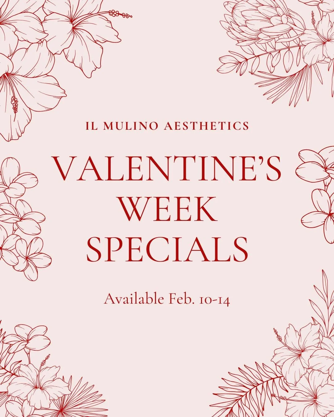 Valentine&rsquo;s Week is here with beauty deals worth falling for. ✨ Feb 10&ndash;14 only ✨

💋Lip Filler &ndash; $629/syringe (normally $725&ndash;$750)
😁Complimentary 30-minute teeth whitening with the purchase of a lip flip
🧖Microneedling &ndas