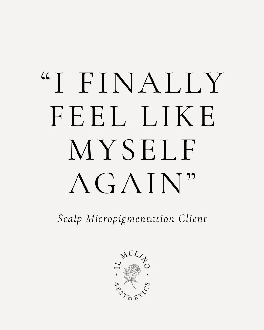 "I finally feel like myself again." This is what we heard from one of our incredible Scalp Micropigmentation clients who restored his hairline &mdash; and his confidence &mdash; without surgery. 

Scalp Micropigmentation (SMP) creates the n