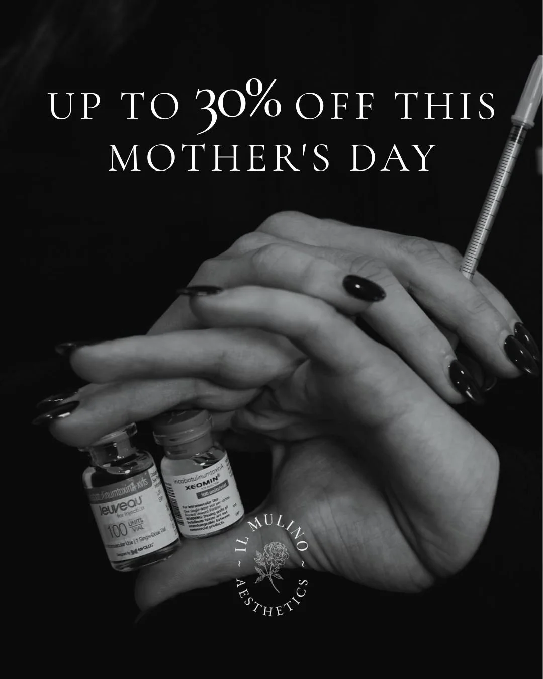 Don&rsquo;t miss out on our lovely Mother's Day Specials from May 5th&ndash;10th!

✨ 10% off neurotoxins
💋 $100 off lip &amp; dermal fillers
🌟 25% off Sofwave treatment areas
🏆 30% off Sofwave Full Face &amp; Neck ($900 savings!)

Can't come in th