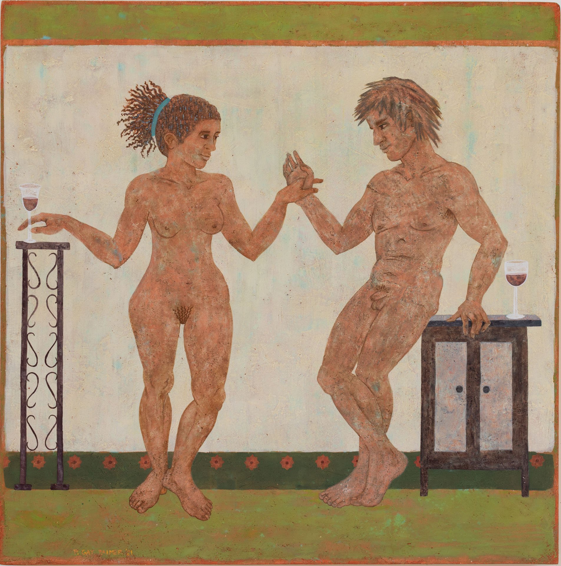 Love, 2020-2022 • Egg Tempera on Plaster on Board • 40 x 40in.