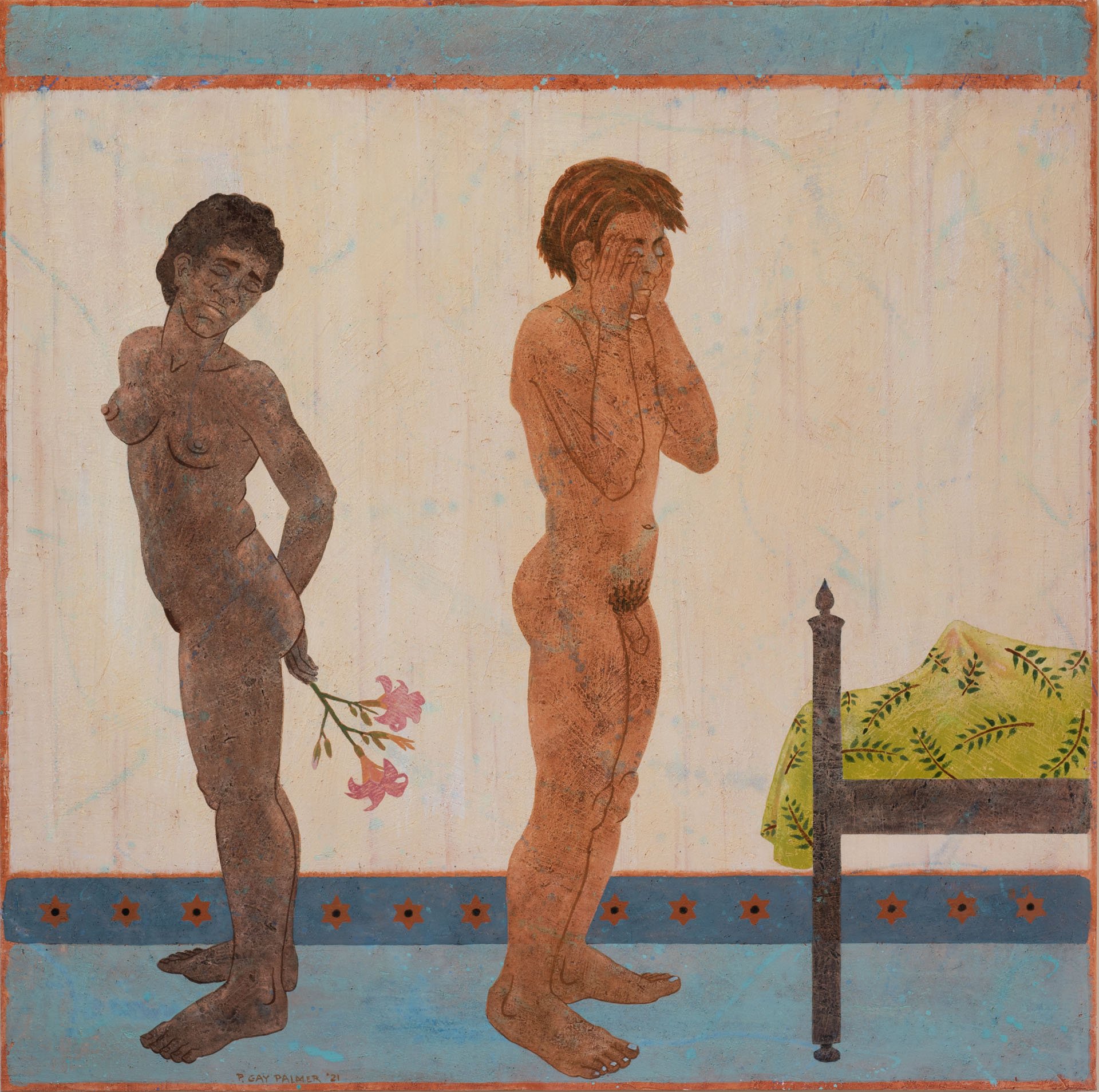 Loss, 2020-2022 • Egg Tempera on Plaster on Board • 40 x 40in.