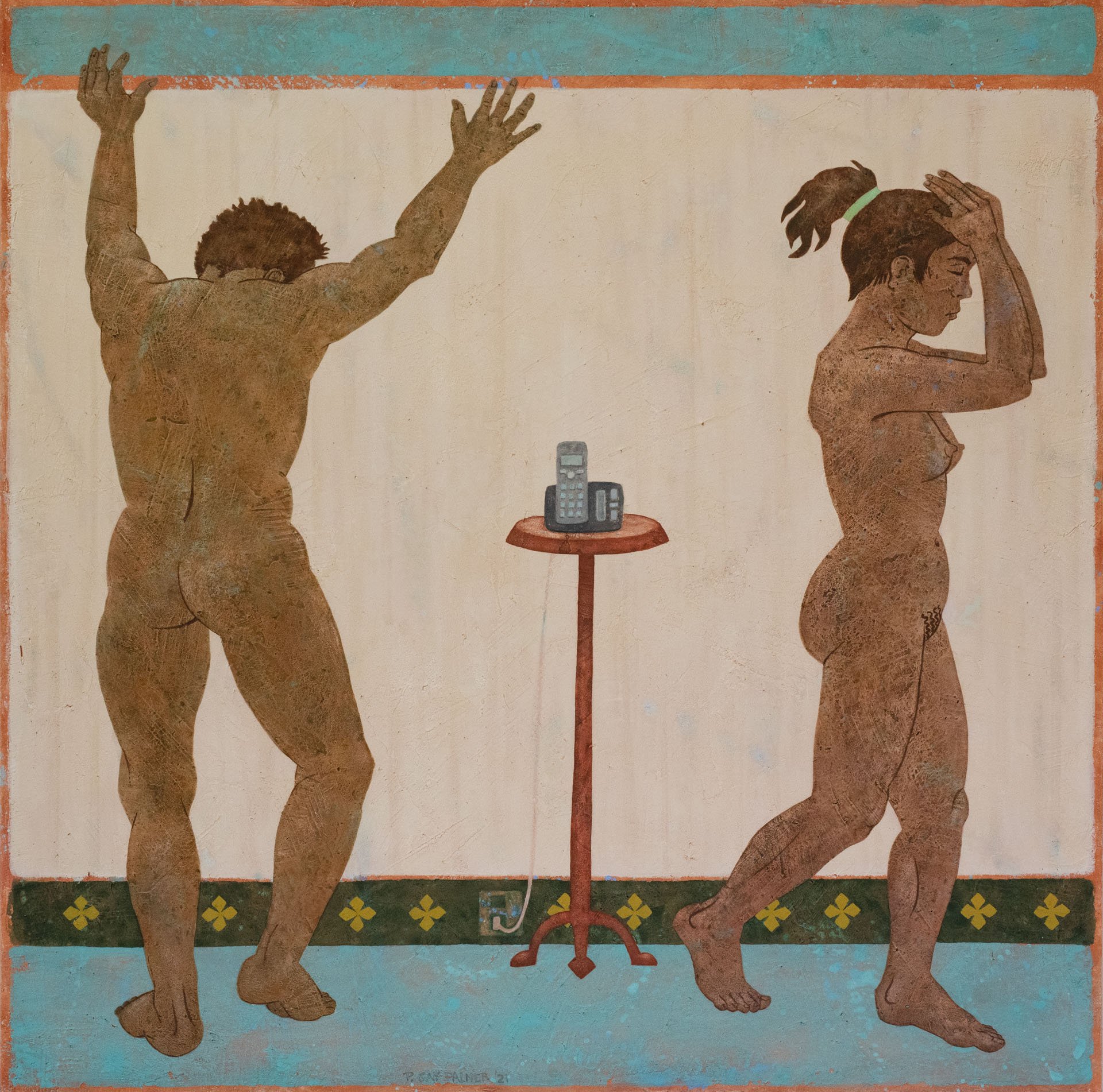Despair, 2020-2022 • Egg Tempera on Plaster on Board • 40 x 40in.