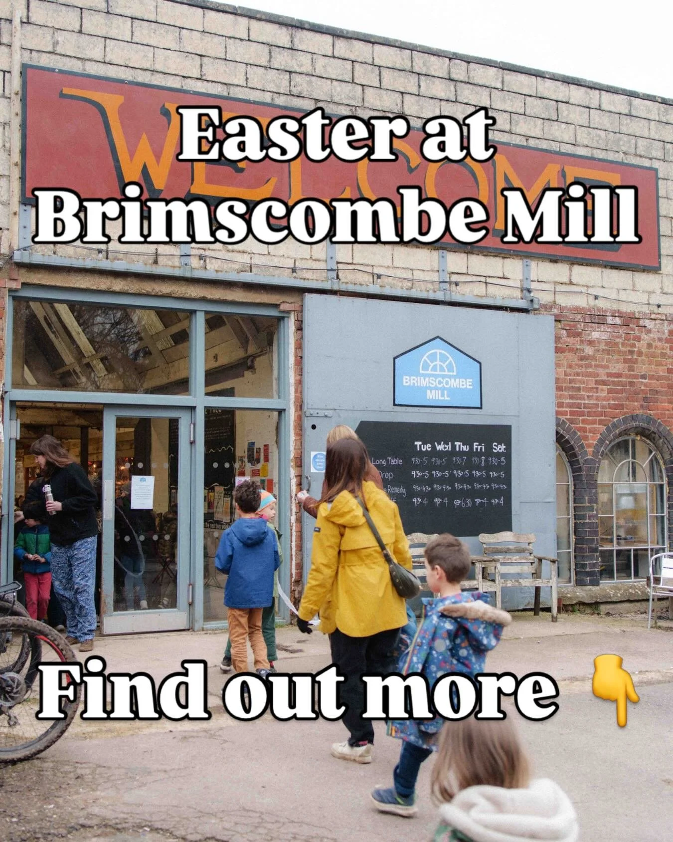 🐣It&rsquo;s almost the Easter Holidays at Brimscombe Mill and we can&rsquo;t wait for you to join us. 🐣

As usual we have planned two weeks full of activities here at Brimscombe Mill. Each day there are a host of extra events for all ages as well a