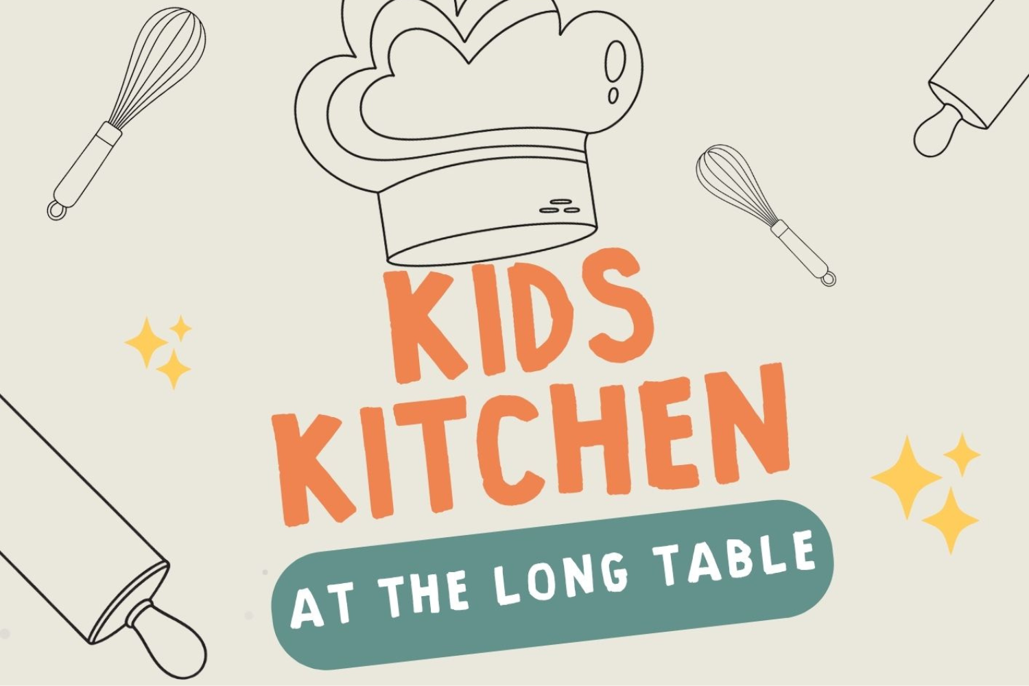 Kids Kitchen At Long Table