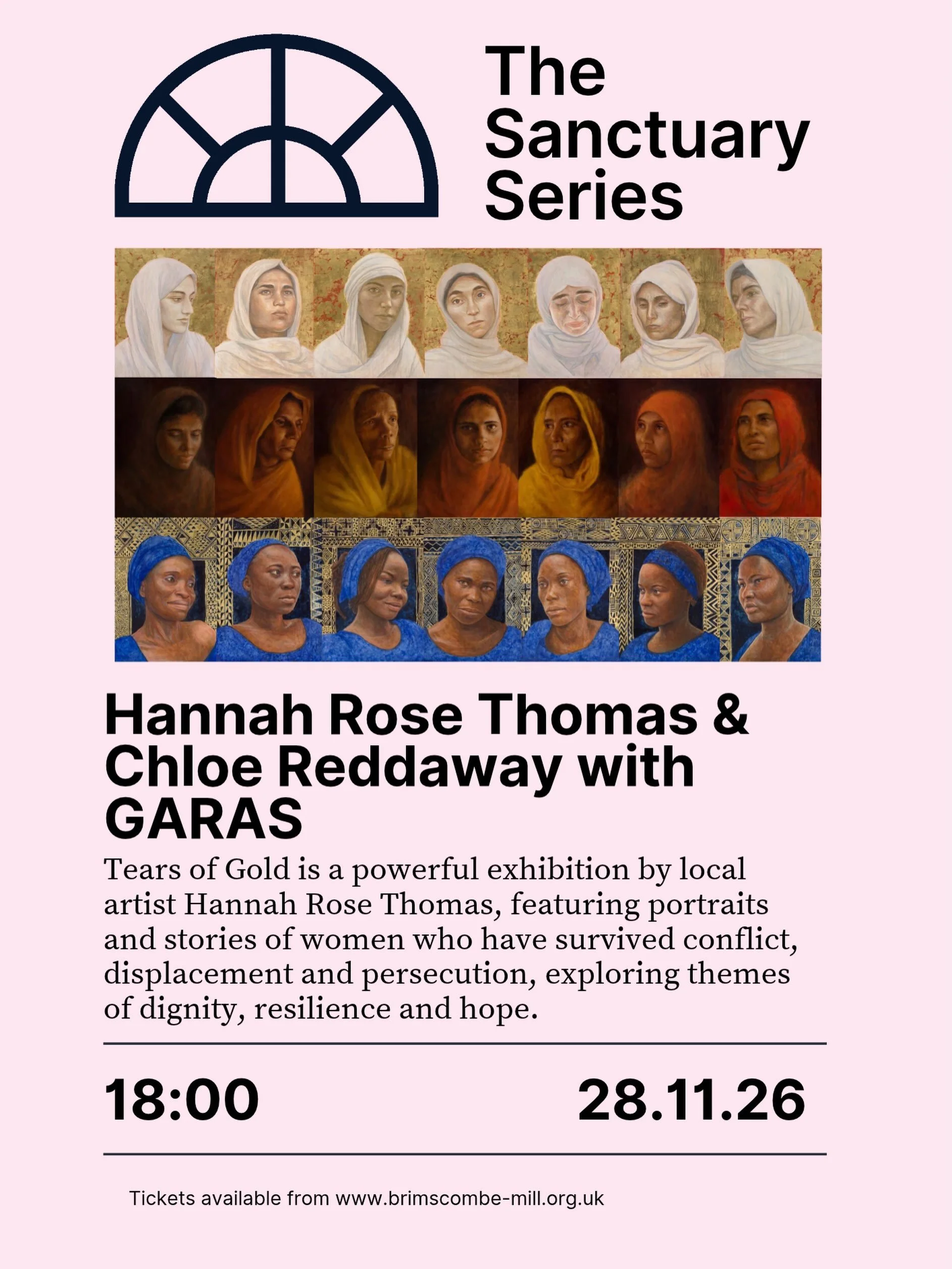 The Sanctuary Series: Exploring themes of dignity, resilience and hope.

Join us for our next event on Saturday 28th November

Artist and human rights advocate Dr Hannah Rose Thomas opens the latest Sanctuary Series event with her Tears of Gold exhib