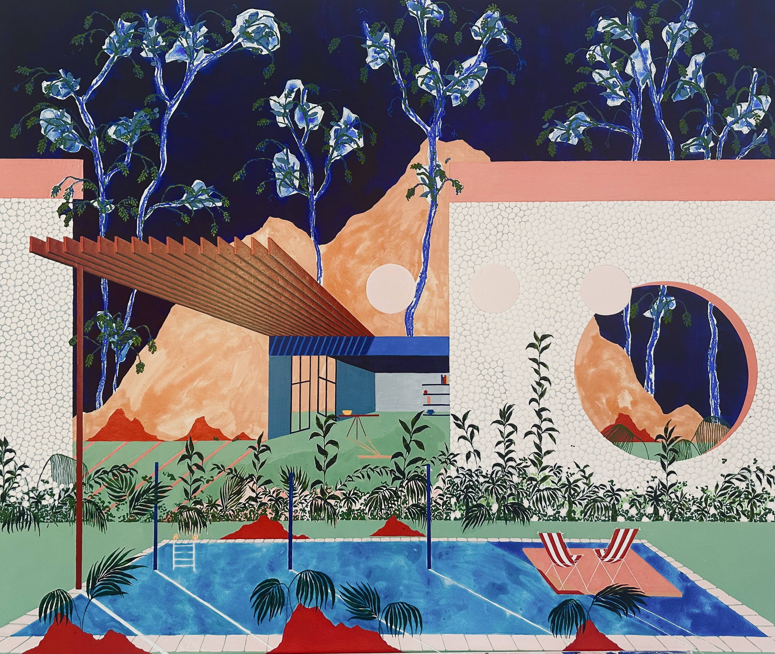 Howard, 2023
Acrylic, ink and watercolour on board 120cm x 100cm SOLD