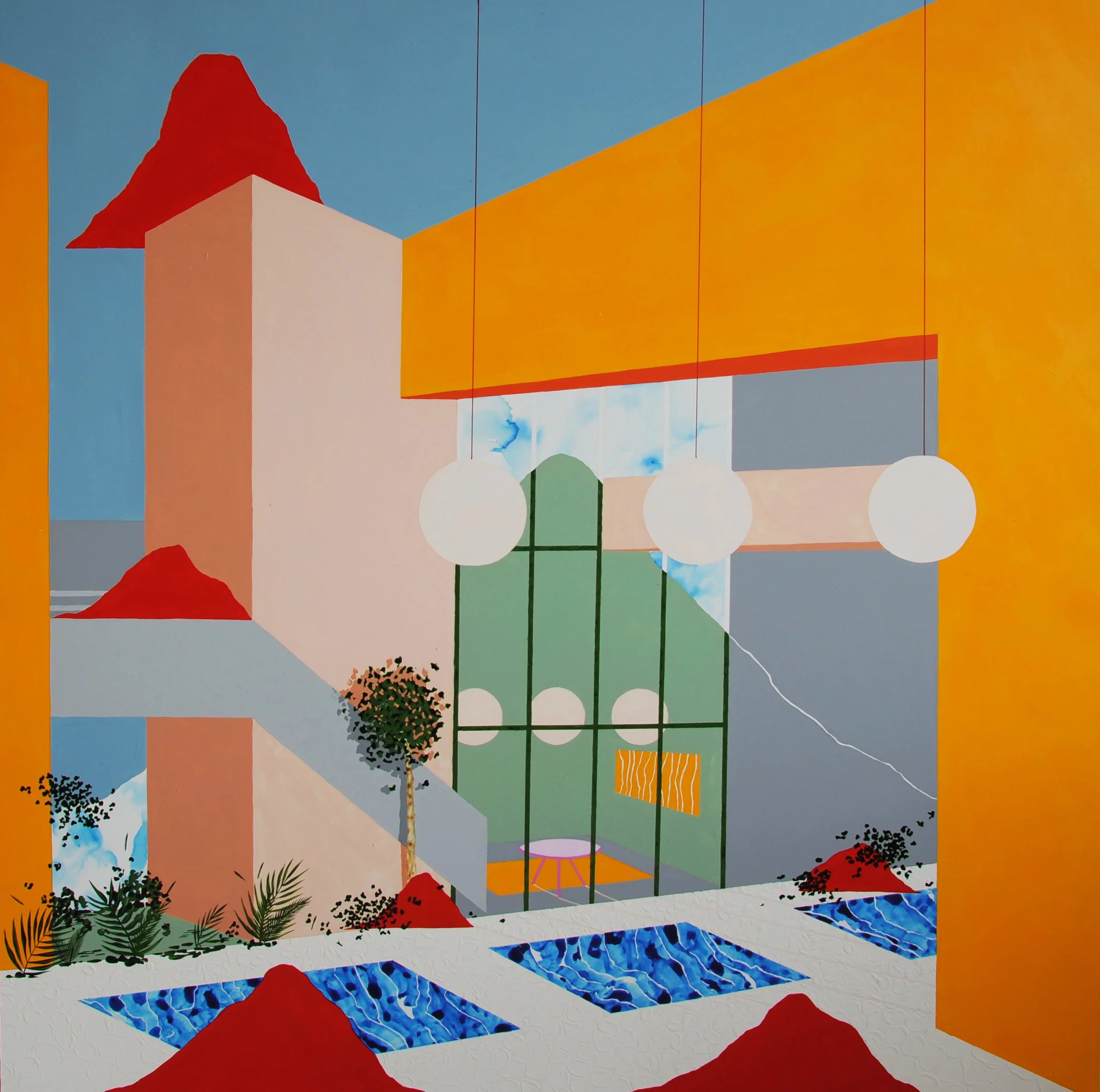 And Then I Was Free, 2022
Acrylic and watercolour on board 120cm x 120cm AVAILABLE