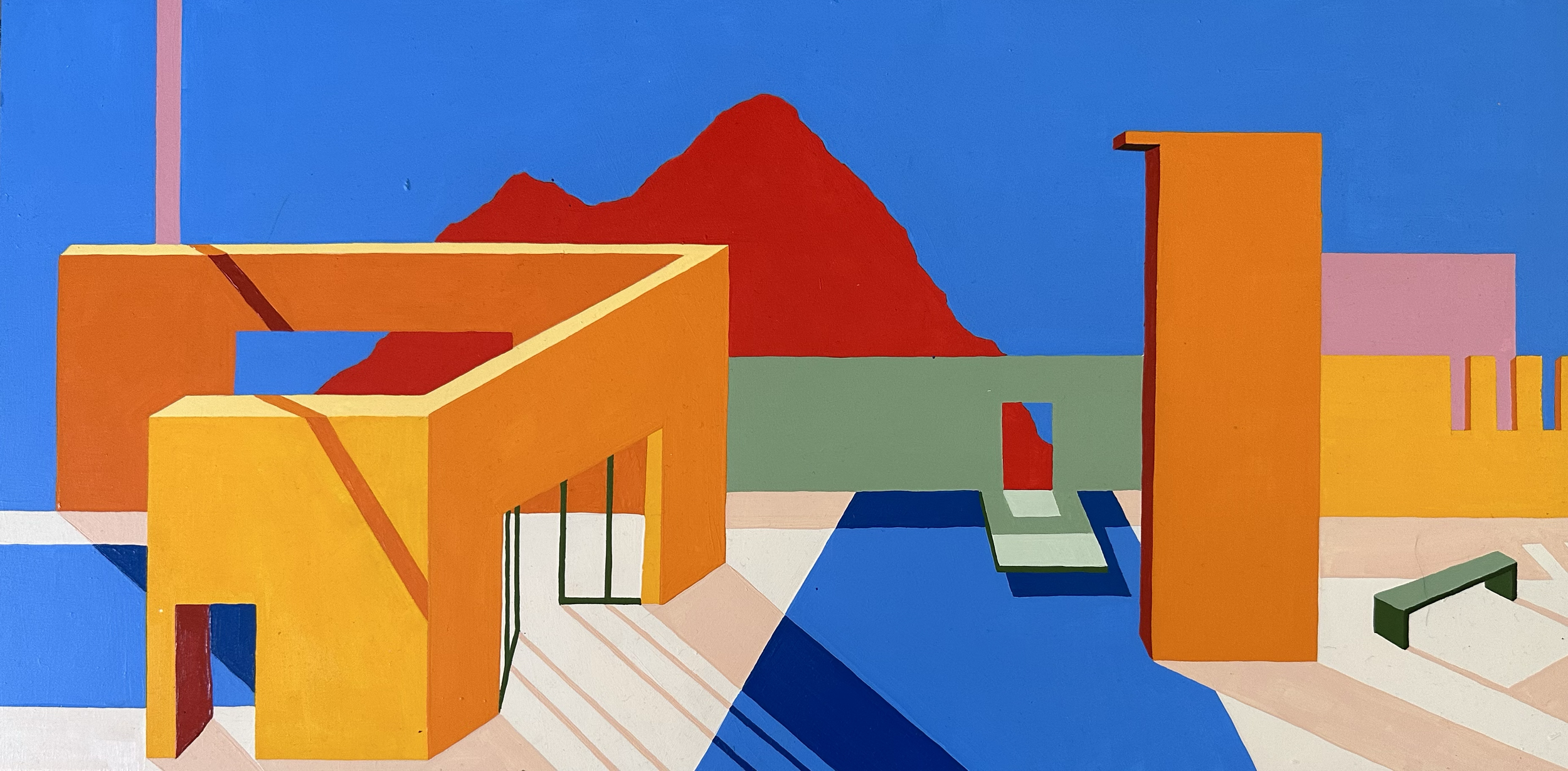 Staged Ceremony, 2023
Acrylic on board 60cm x 30cm AVAILABLE