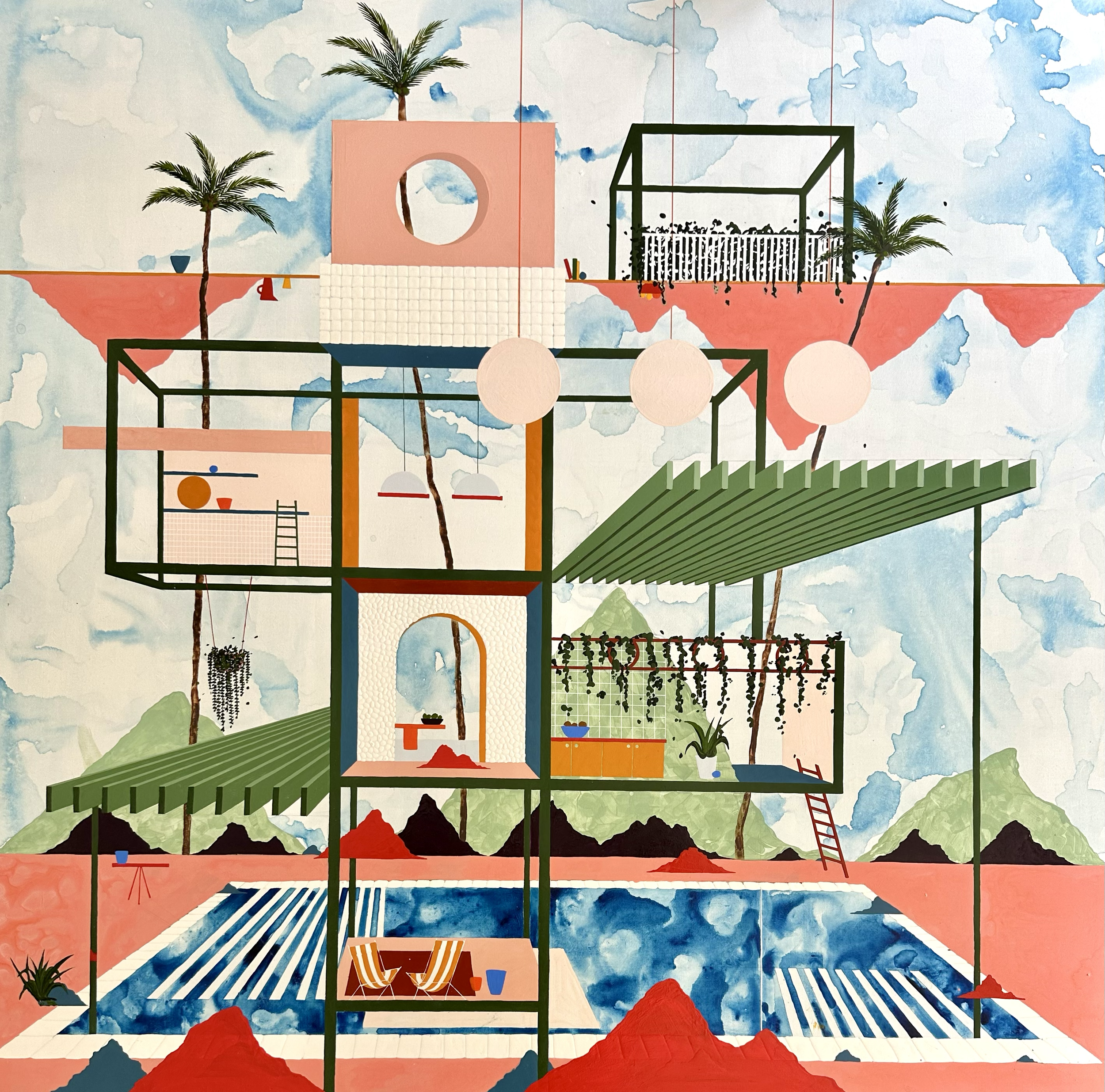 McKenna, 2023
Acrylic and watercolour on board 100cm x 100cm SOLD