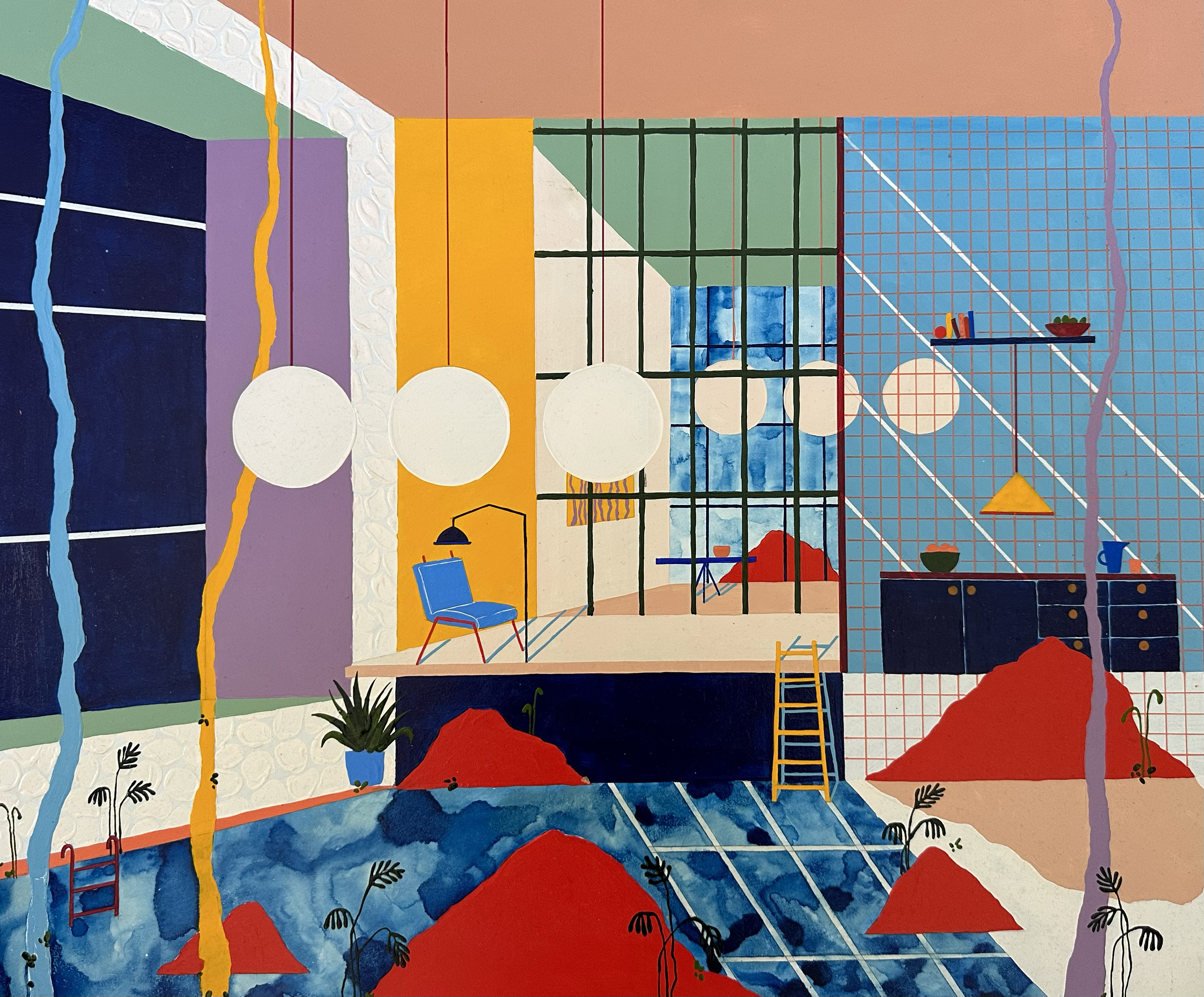 Kirk-Johansson, 2023
Acrylic and watercolour on board 60cm x 50cm SOLD