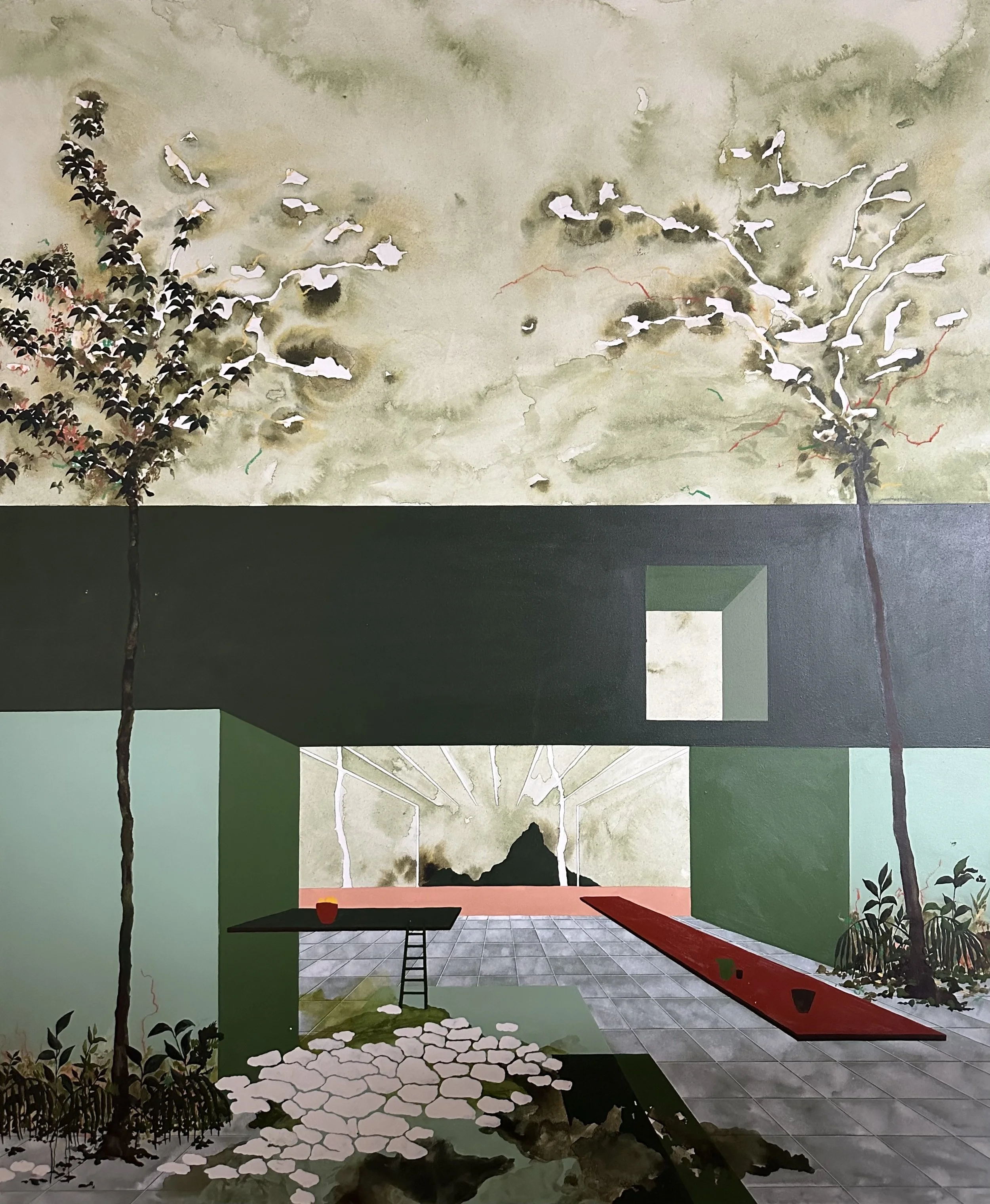 The Space Between Us, 2024
Acrylic on board 100cm x 120cm AVAILABLE