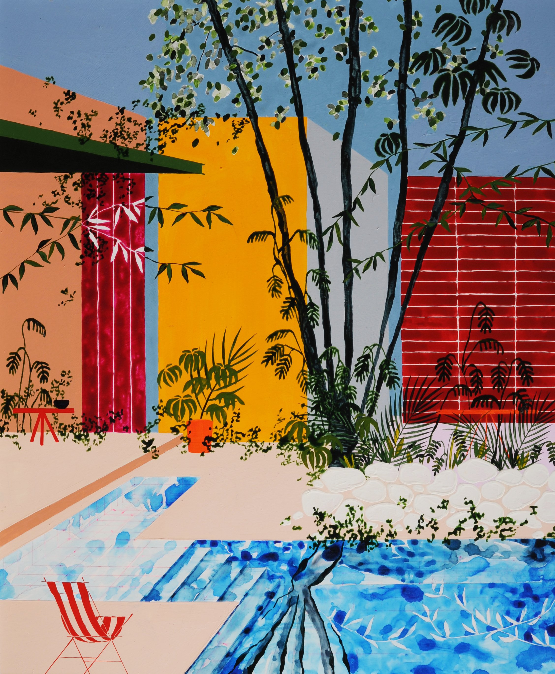 Waite, 2022
Acrylic and watercolour on board 50cm x 60cm SOLD