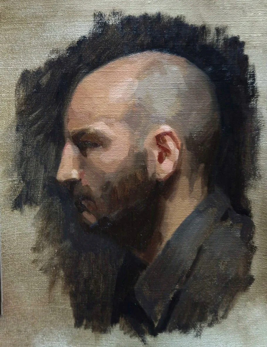 Dario, oil in canvas, 30x25cm, 2024
