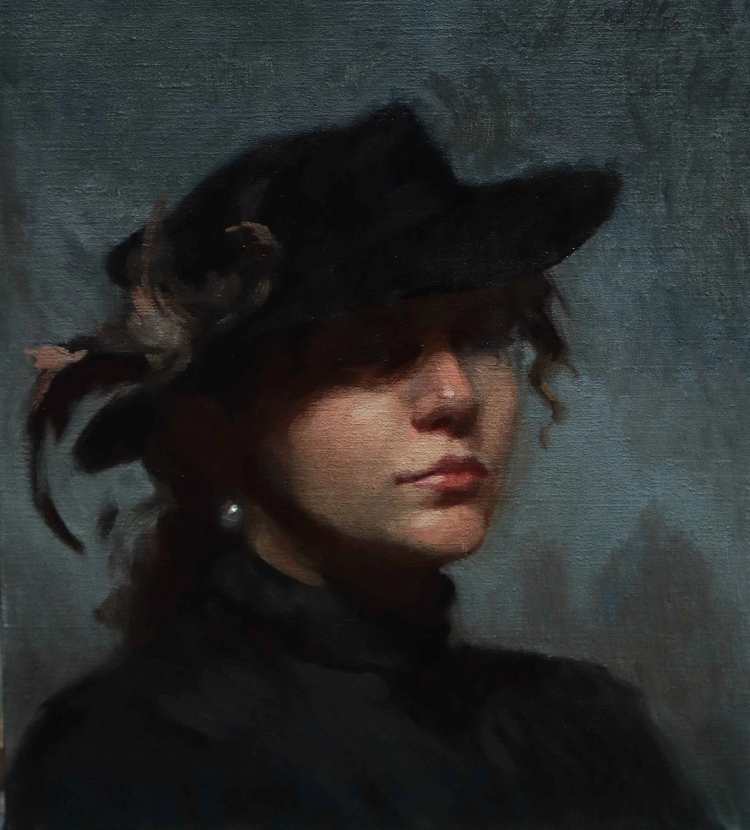 Dressing up, oil on canvas, 35x40cm, 2025