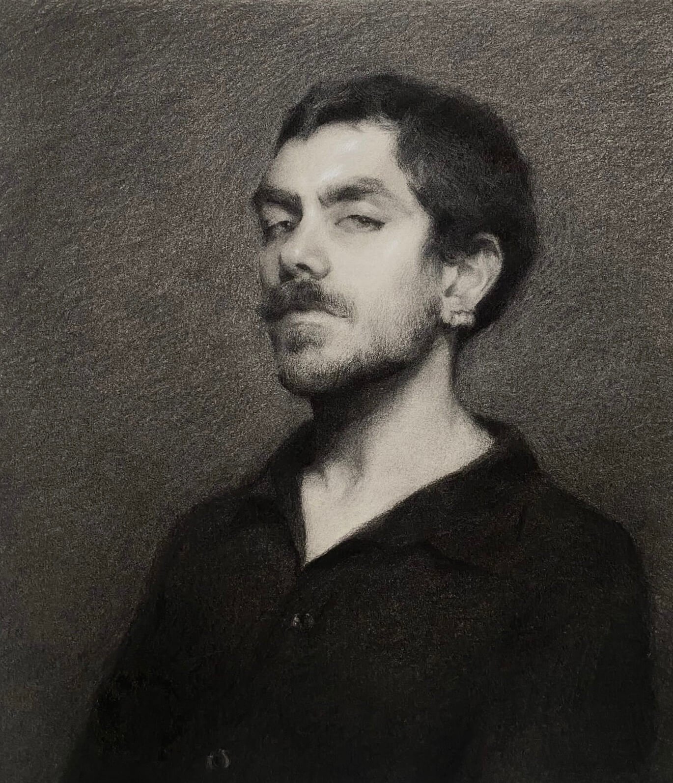 charcoal portrait of Luca