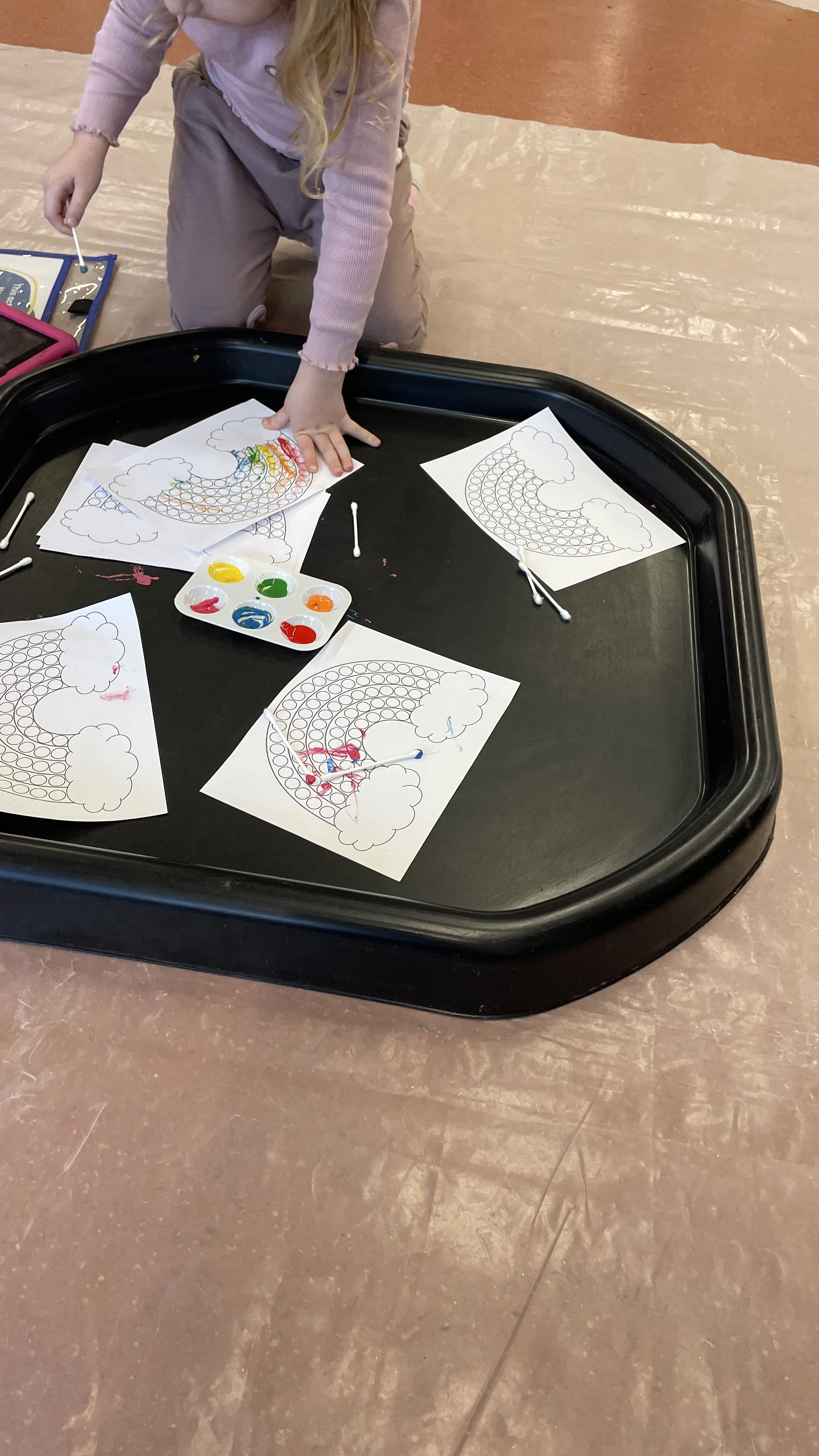 “Children with disabilities and additional needs taking part in a messy play and sensory play session organized by a local special needs support group in Warwickshire. The inclusive environment encourages children with autism, ADHD, and sensory proce